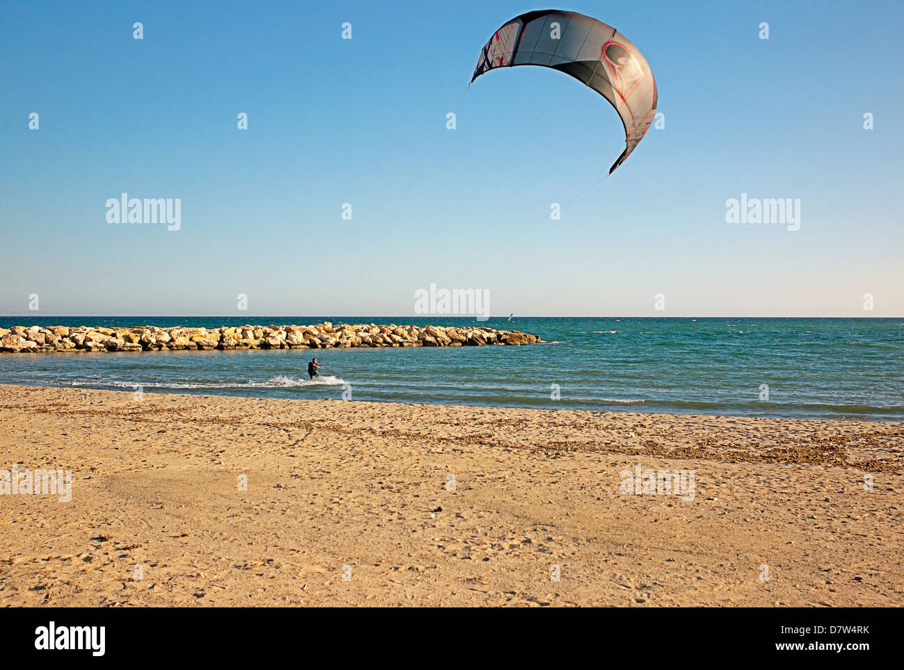 -KiteSurf- Spain (Gold Coast). Stock Photo