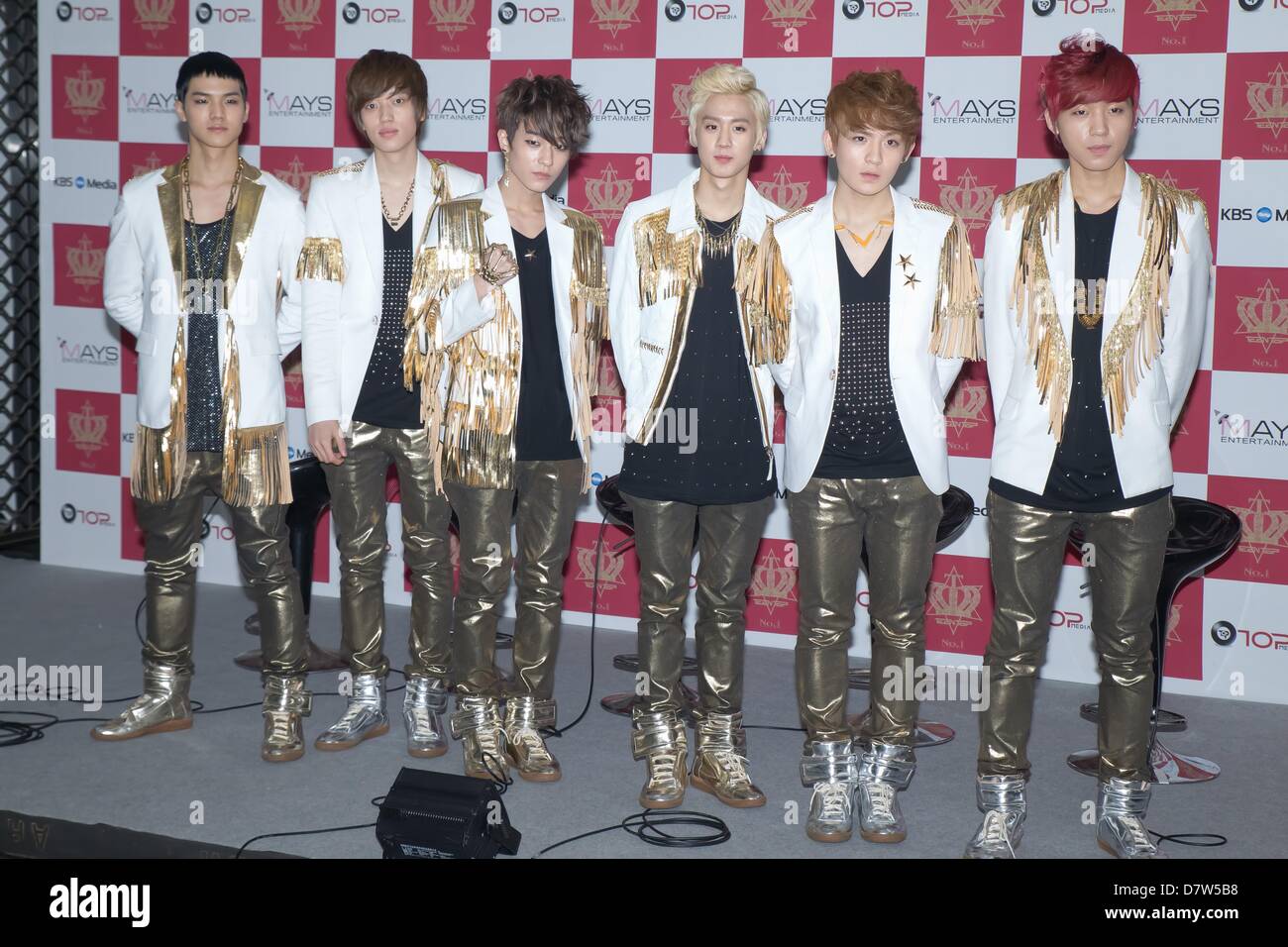 Boy group TEENTOP at press conference of TEENTOP NO.1 Asia Tour in Seoul,  South Korea on Sunday May 12, 2013 Stock Photo - Alamy