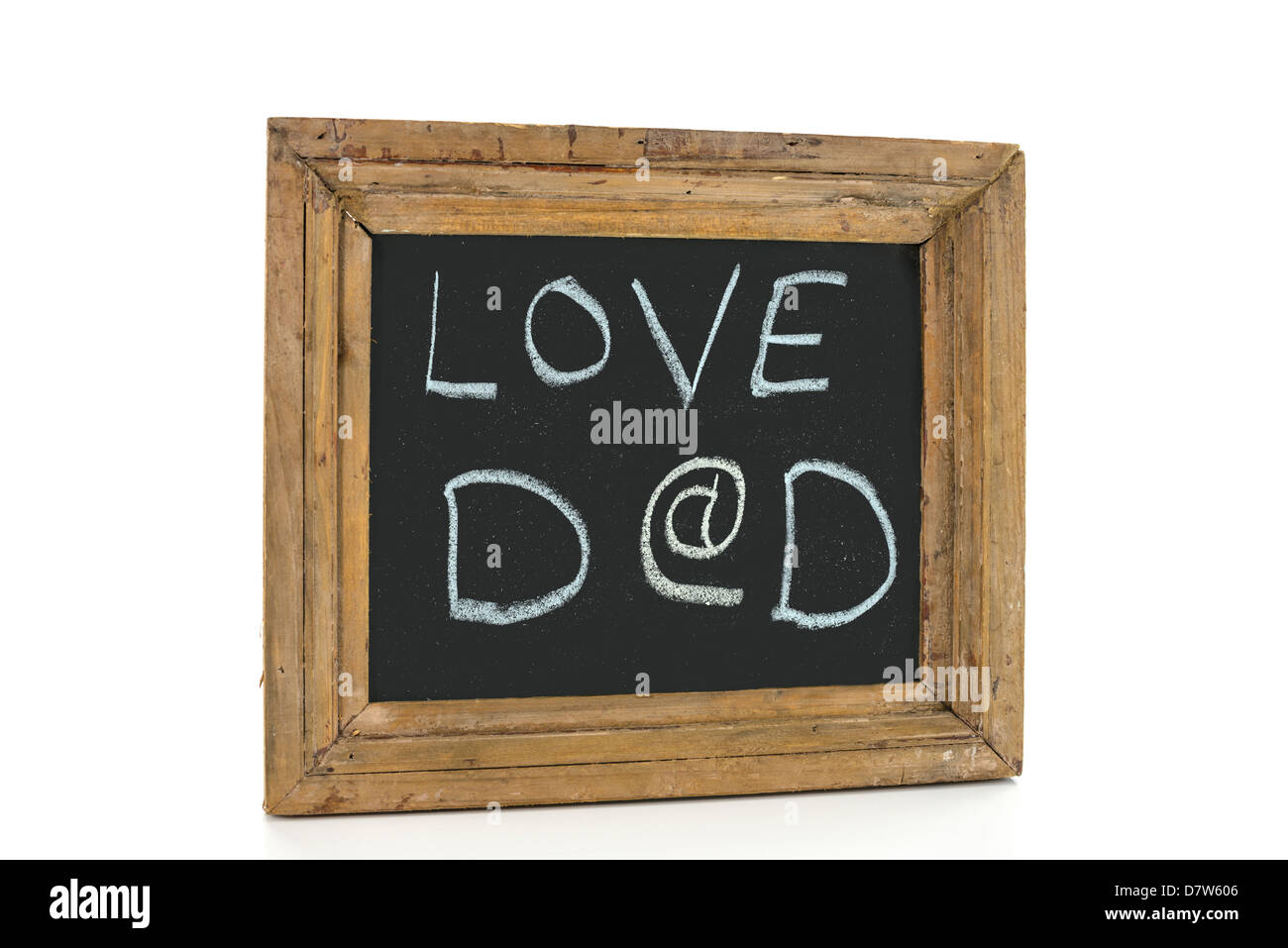 blackboard with text love dad Stock Photo