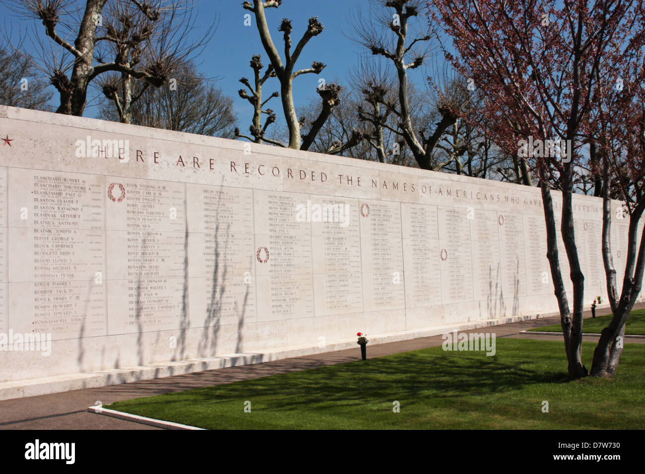 Netherlands American Cemetery and Memorial Margraten Netherlands Stock ...