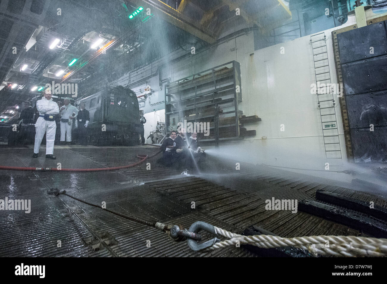 Action Stations onboard HMS Bulwark Stock Photo Alamy