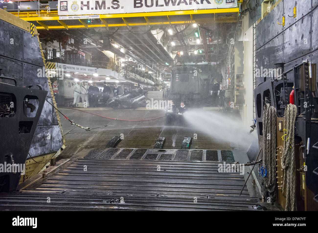 Action Stations onboard HMS Bulwark Stock Photo Alamy
