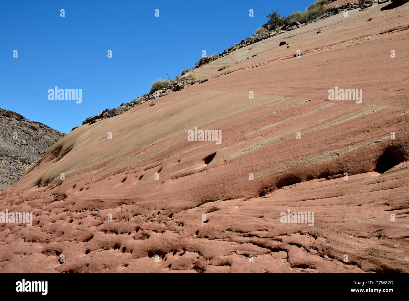 Cross-beds in eolian sandstone. Moab, Utah, USA. Stock Photo