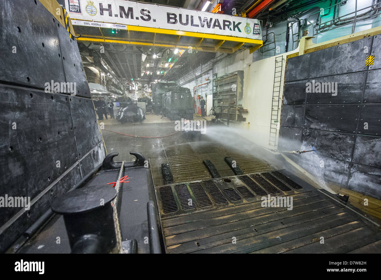Action Stations onboard HMS Bulwark Stock Photo Alamy