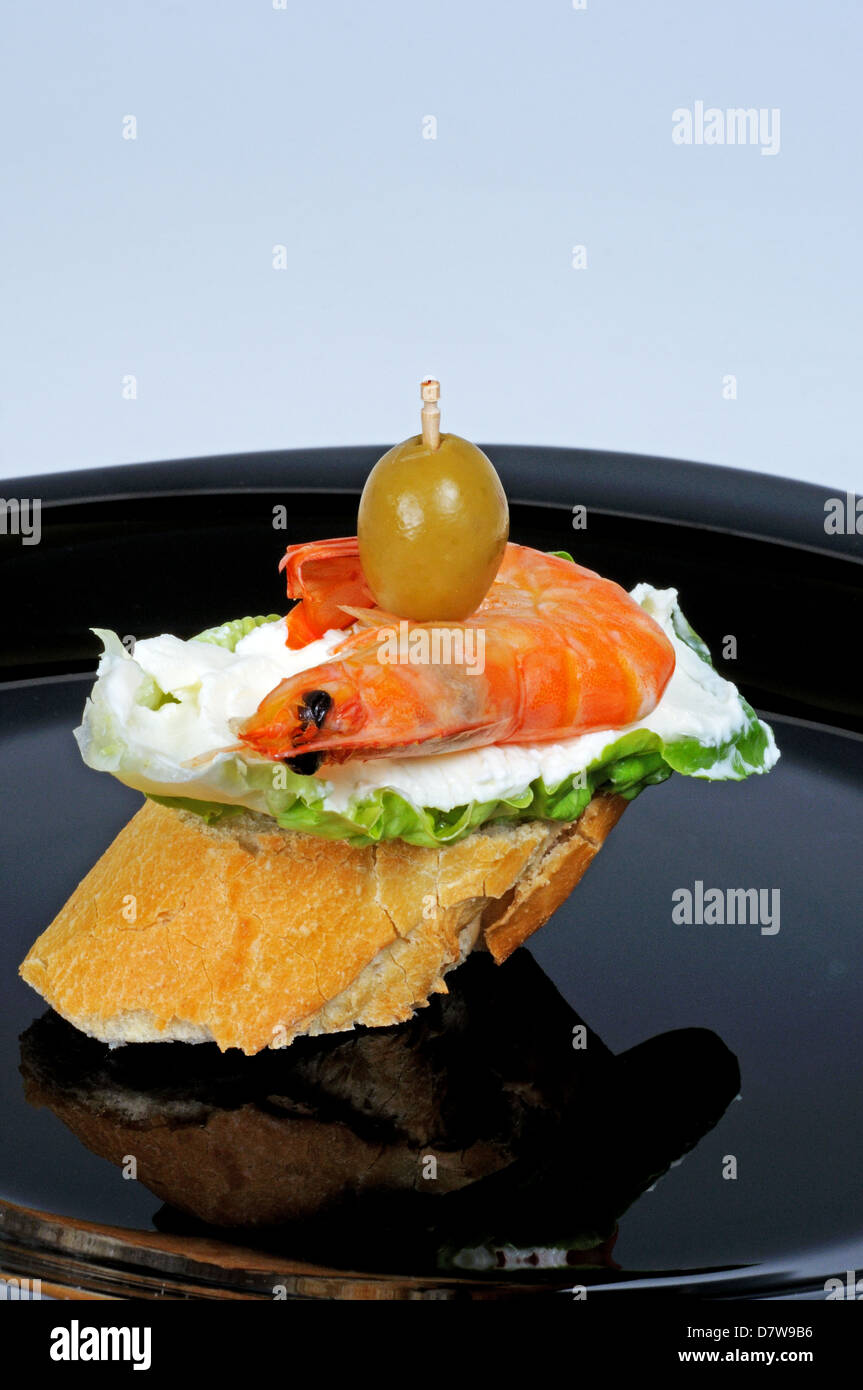 Prawn and cream cheese spanish tapas, Andalusia, Spain Stock Photo Alamy