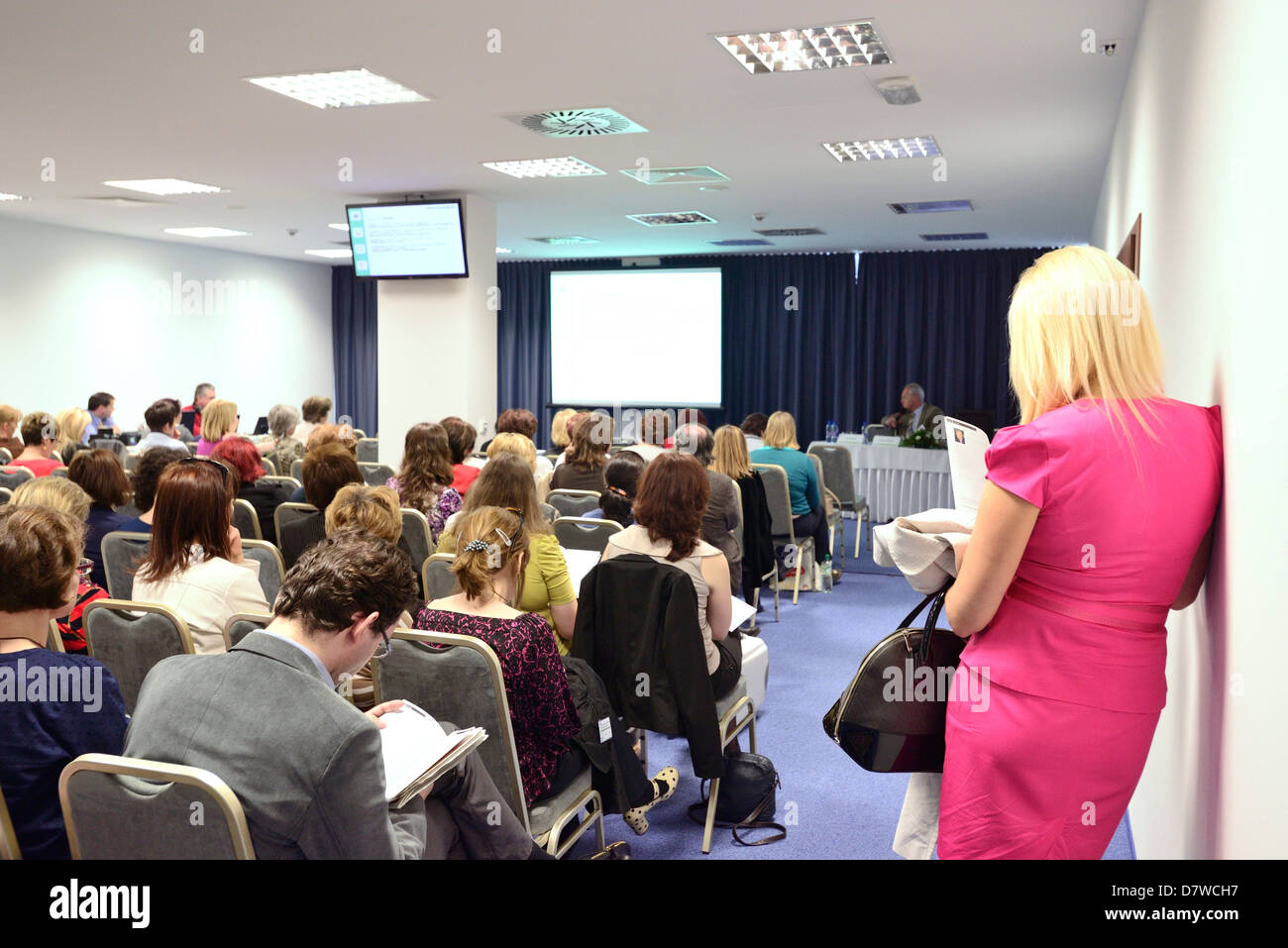 Audience listening during a professional presentation Stock Photo