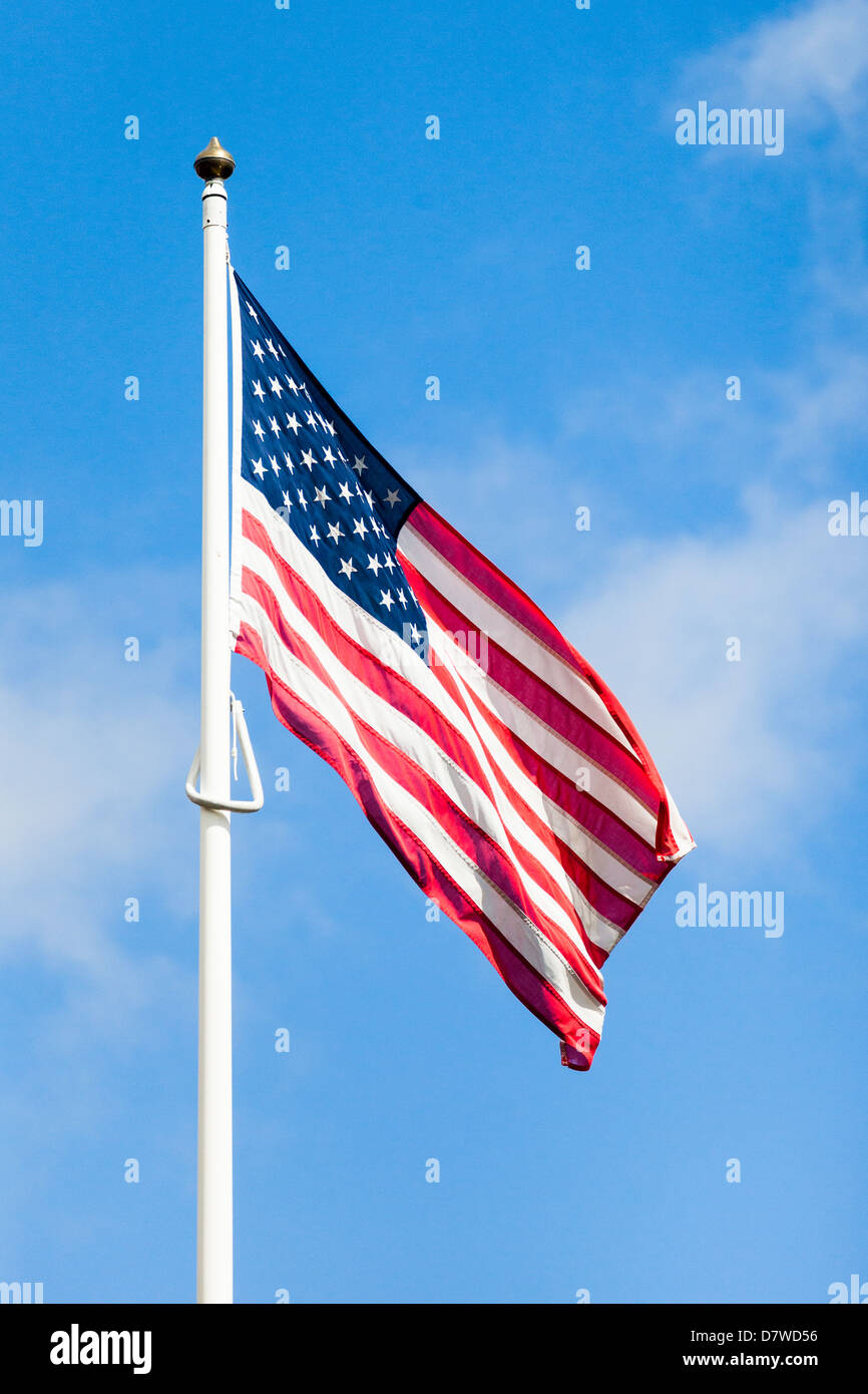 American 'star spangled banner' flag flying. Gleneagles. Scotland UK Stock Photo