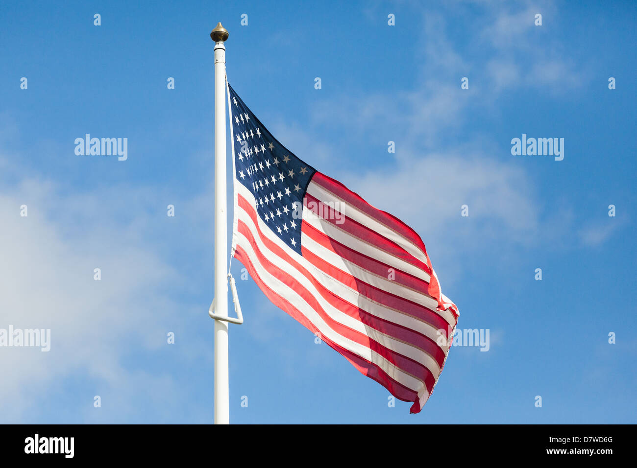 American 'star spangled banner' flag flying. Gleneagles. Scotland UK Stock Photo