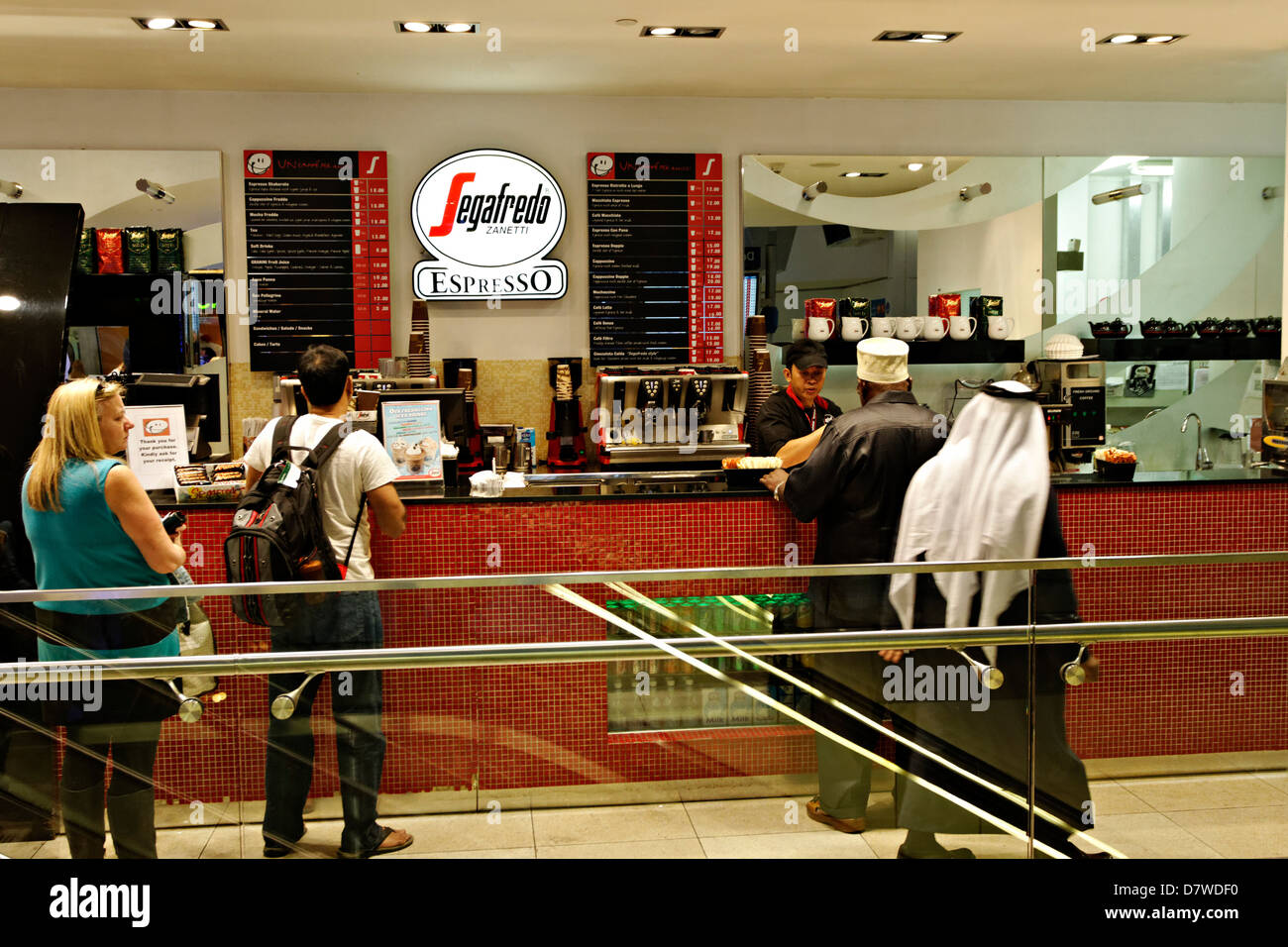 Segafredo coffee shop at Dubai Airport Stock Photo Alamy