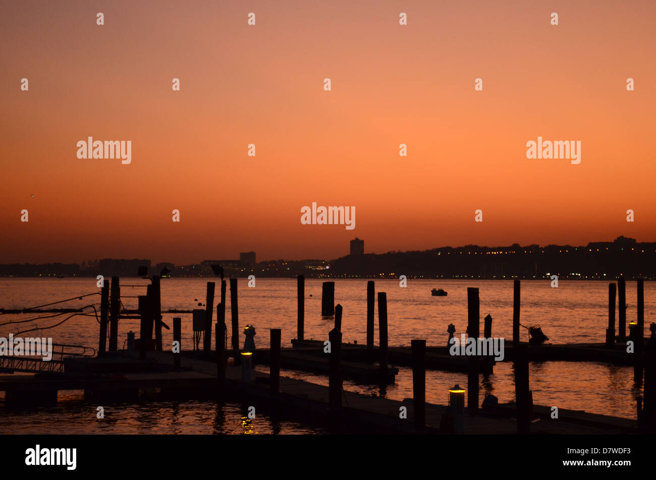 Sunsets on the Hudson River New York City Stock Photo Alamy