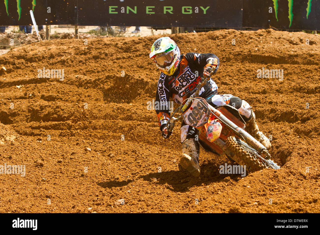 Agueda, Portugal, 5th May 2013, World Championship MX1, Portuguese Rui Goncalves with a KTM, 9th race 1 and 11th in race 2 Stock Photo