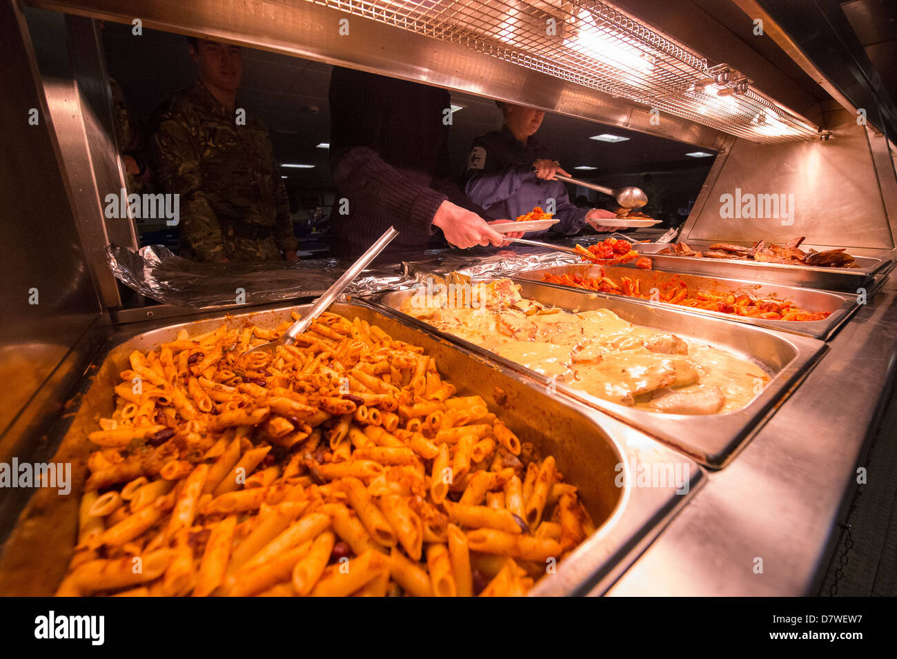 The main Junior rates Dining Room onboard Royal Navy Assault Ship HMS