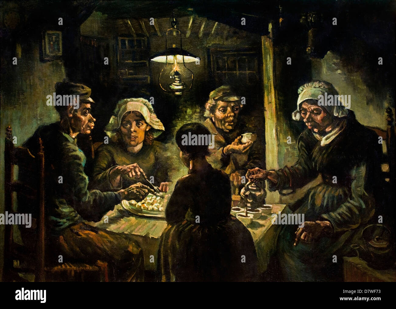 The Potato Eaters. 1885. Realism Vincent van Gogh 1853 - 1890  Dutch Netherlands Stock Photo