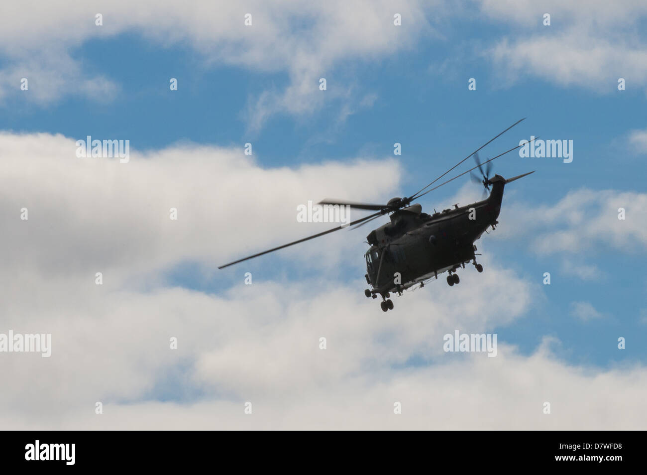 Royal Navy Mk4 Sea King Helicopter of 845 Naval Air Squadron Stock Photo