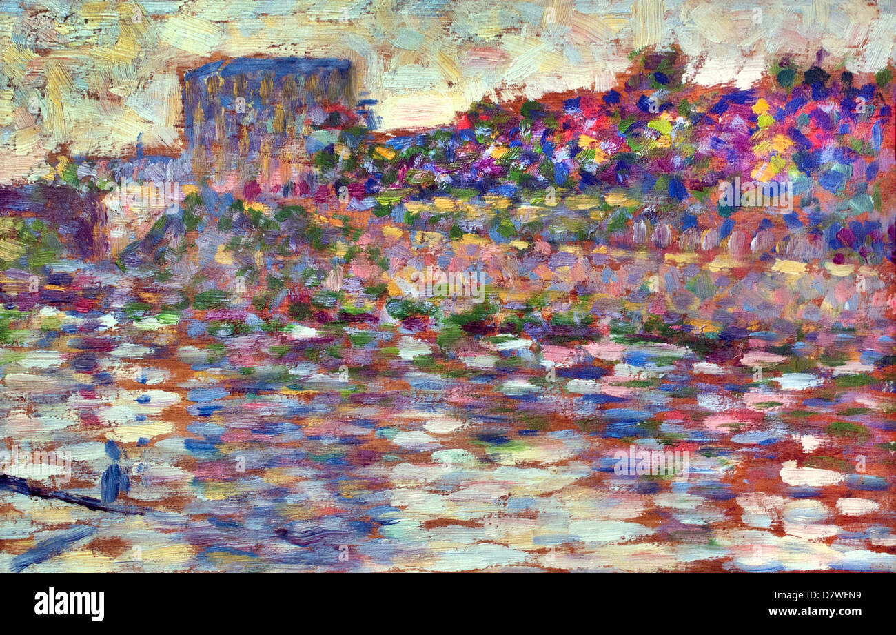 The seine at Courbevoie 1883 Georges Seurat 1859 - 1891 France French Stock Photo