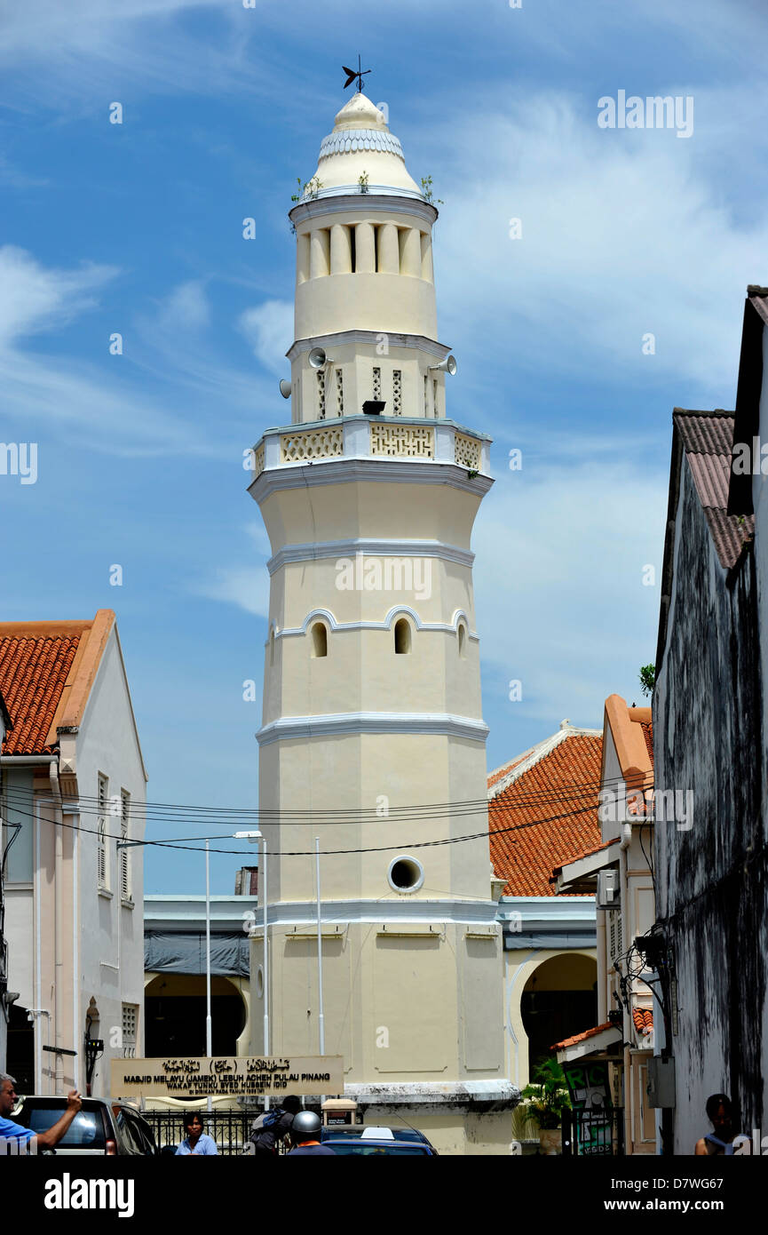 Asia Malaysia Penang Georgetown Acheen Street Malay mosque Stock Photo