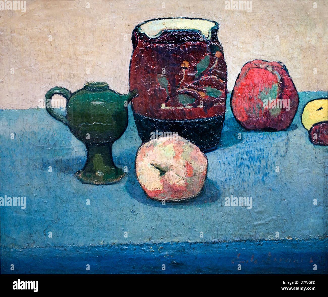 Stoneware pots and apples 1887 Vincent van Gogh 1853 - 1890  Dutch Netherlands Post Impressionism Stock Photo