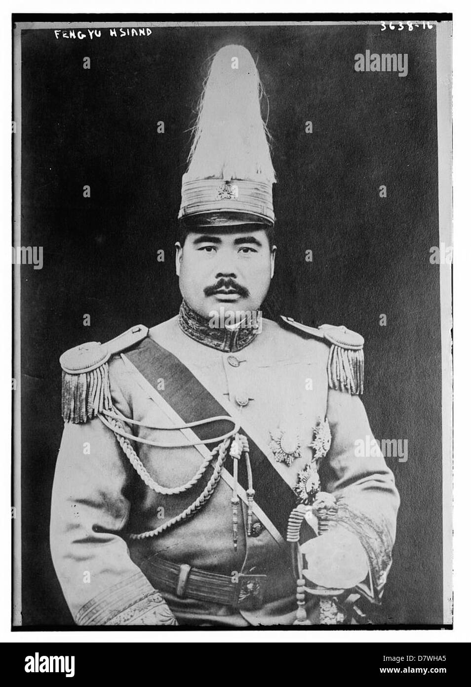 Feng Yu Hsiand was a Chinese military figure, depicted in a formal photograph wearing a military uniform with a moustache. The image provides a glimpse into his appearance and military standing during his time. Stock Photo