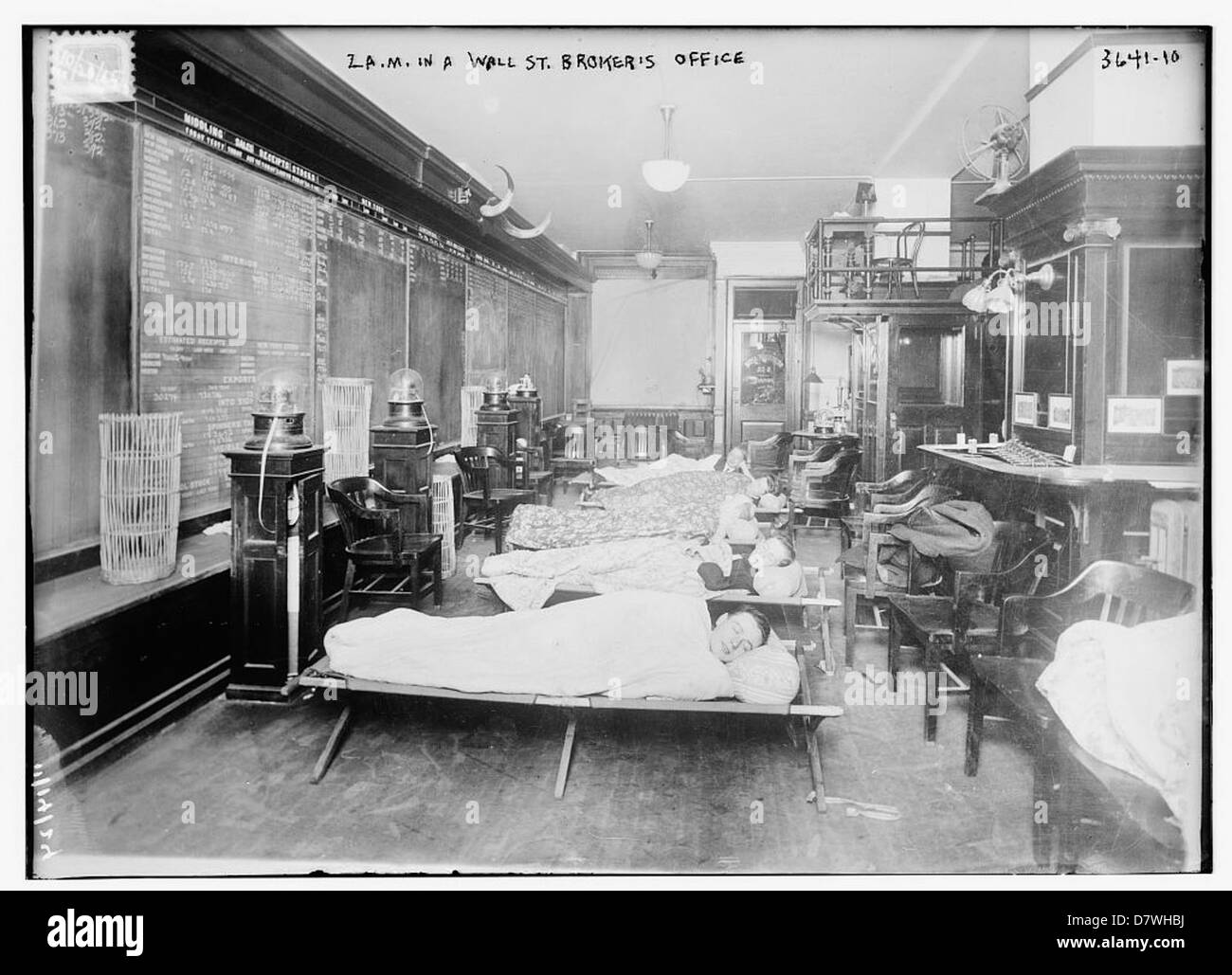 Z.A. M. in a Wall St. broker's office (LOC) Stock Photo
