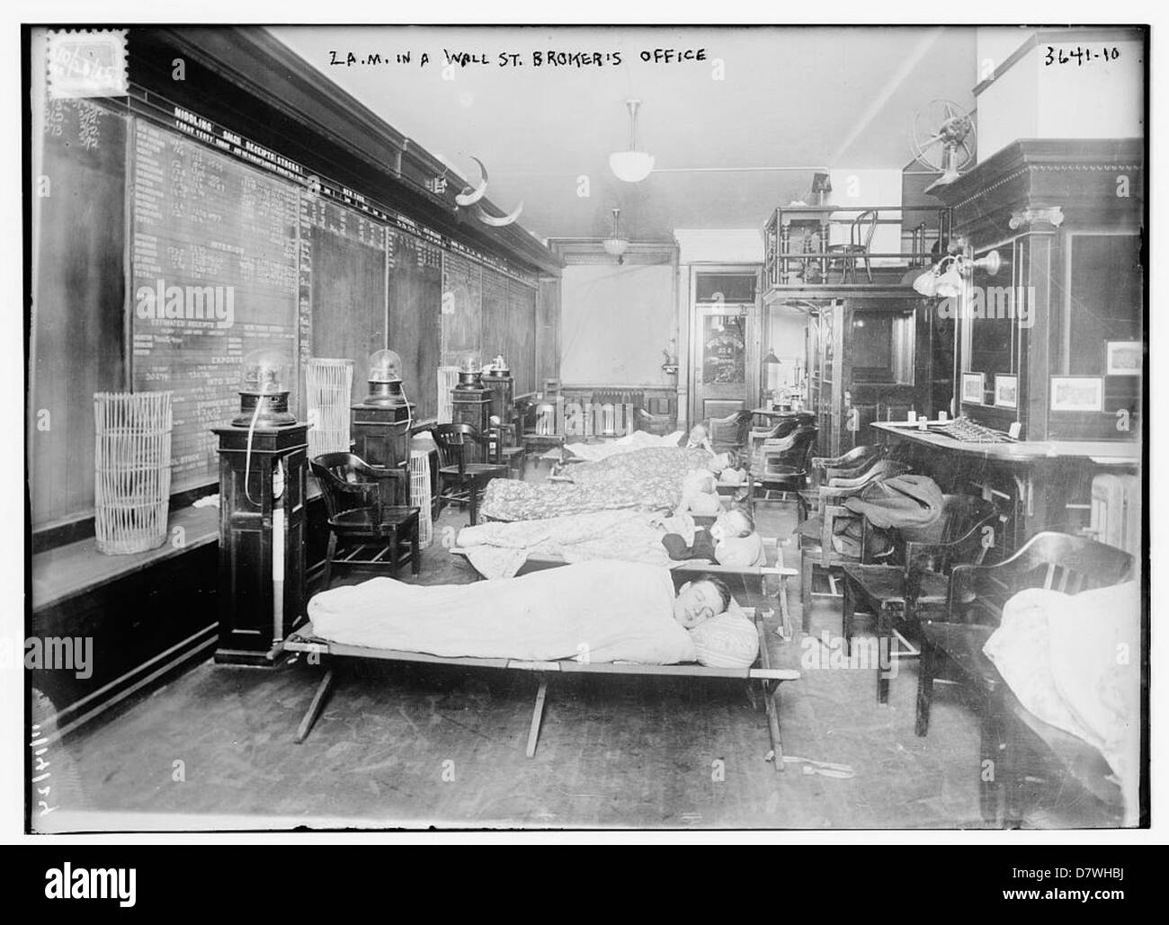 Z.A. M. in a Wall St. broker's office (LOC Stock Photo Alamy