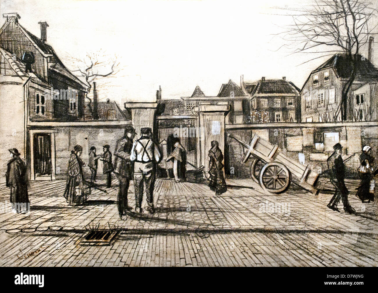 The entrance to the Pawn Bank 1882 Vincent van Gogh 1853 - 1890  Dutch Netherlands Stock Photo