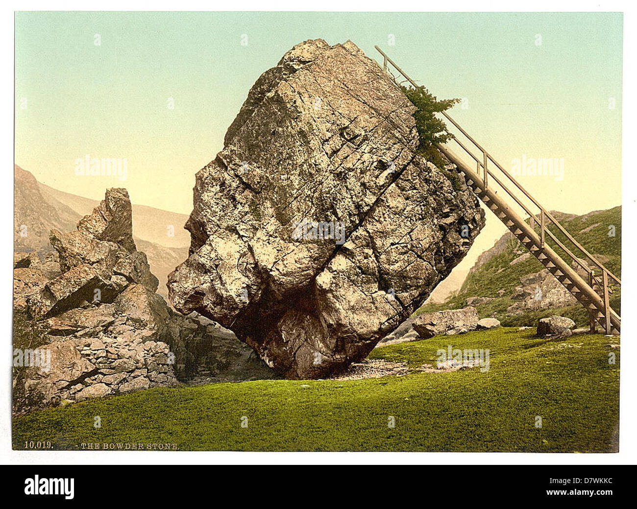 [Bowder Stone, Lake District, England] (LOC) Stock Photo