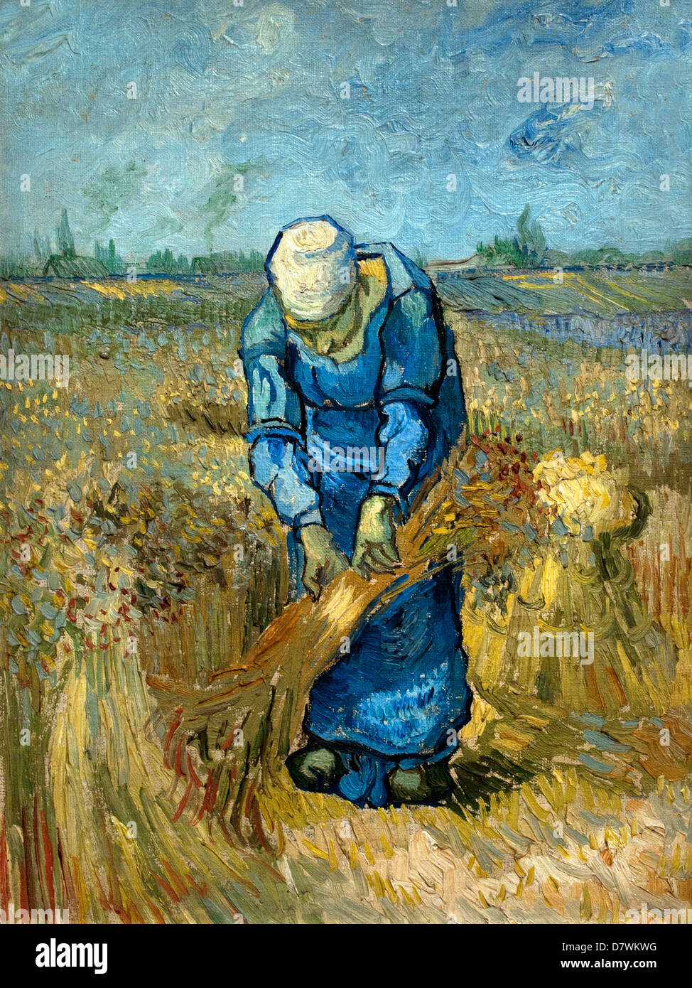 Peasant woman binding sheaves (after Millet) 1889 Vincent van Gogh 1853