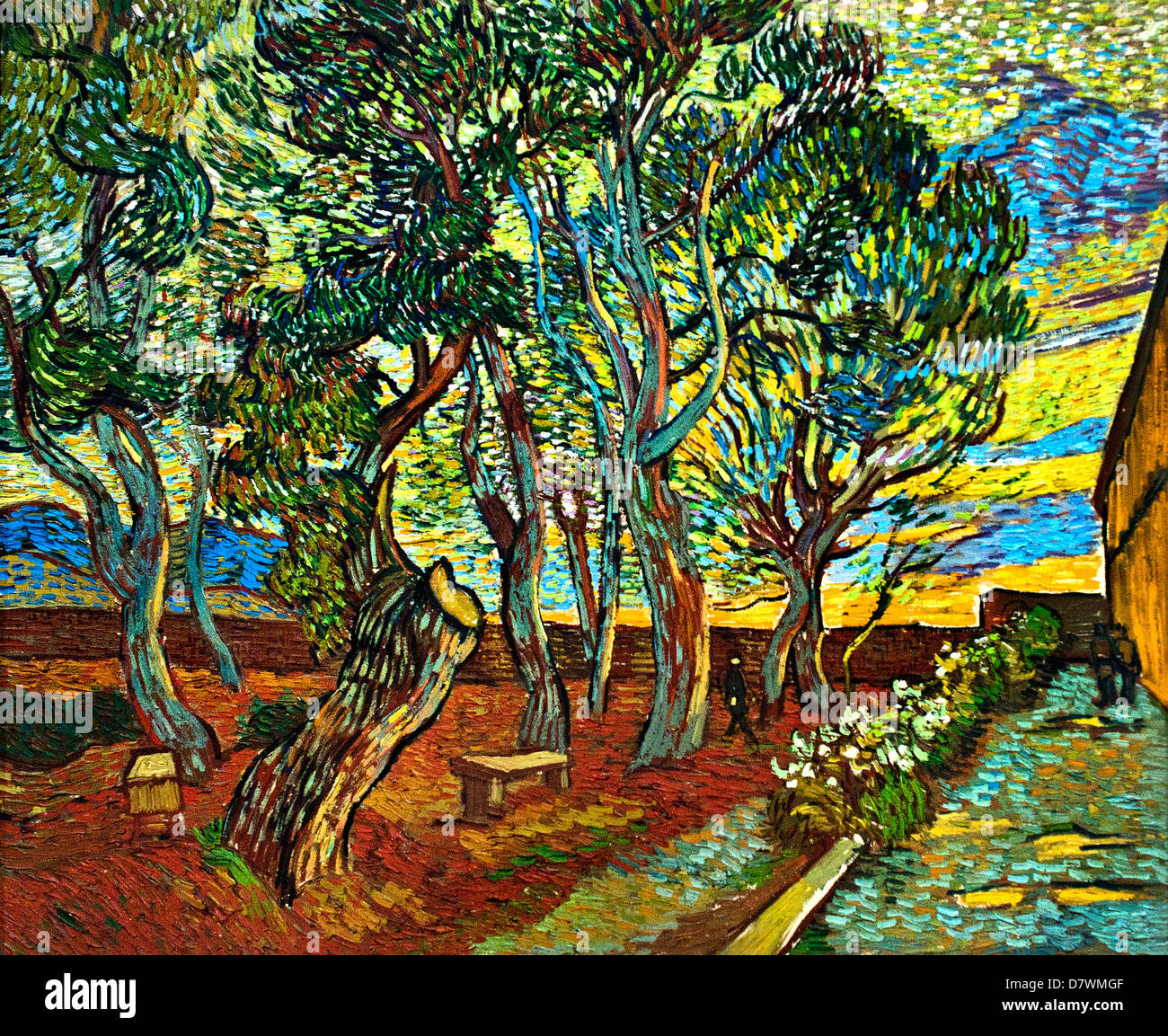 The Garden of Saint Paul's Hospital 1889 Vincent van Gogh 1853 - 1890  Dutch Netherlands Post Impressionism Stock Photo