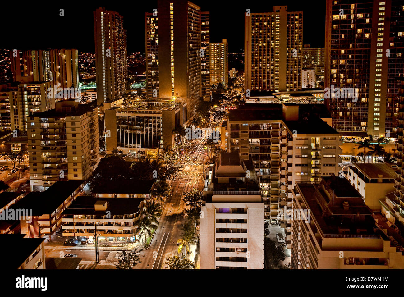 Honolulu night hawaii hi-res stock photography and images - Alamy
