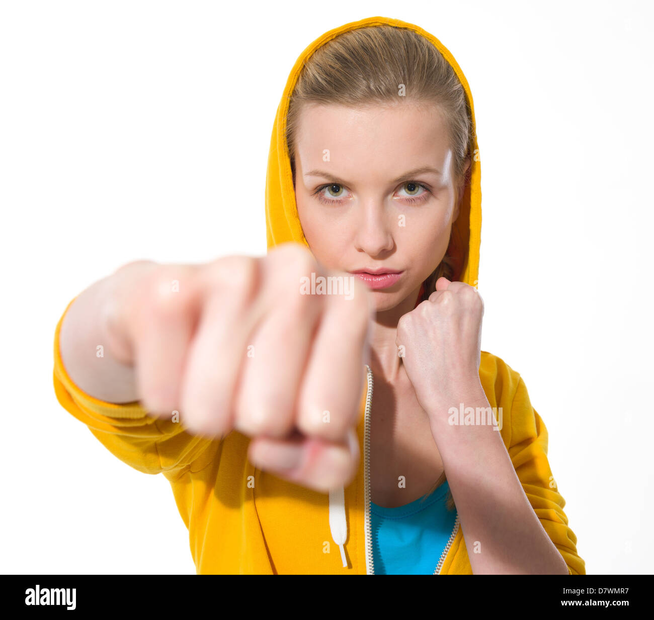Girl punching fist hires stock photography and images Alamy