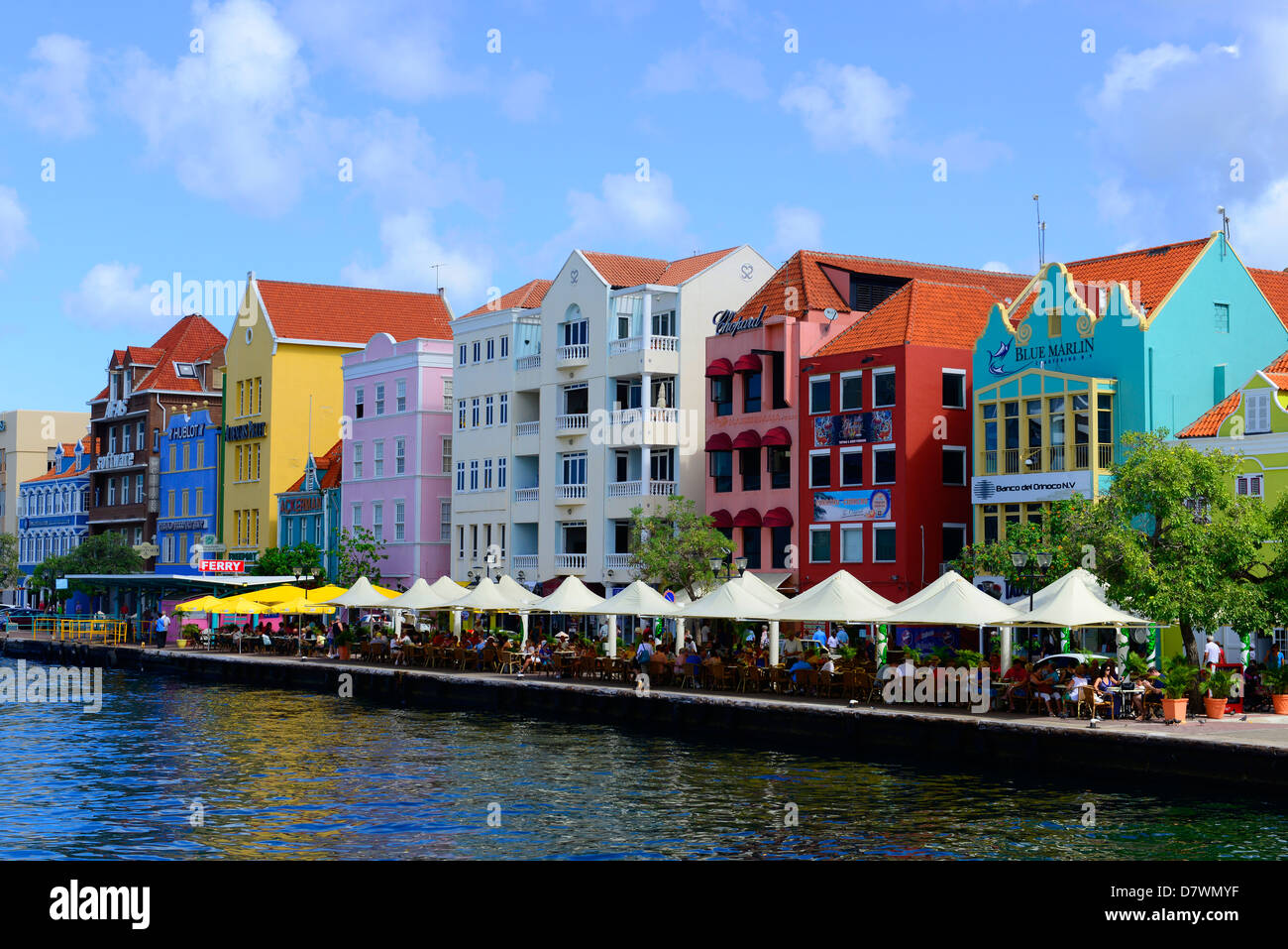 Handelskade Merchant Houses Willemstad Curacao Curaҫao Dutch Caribbean