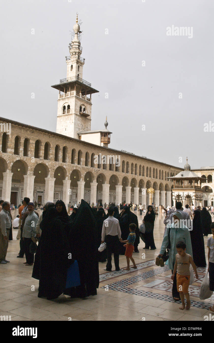 Damascus, Syria. The Great Umayyad Mosque, an early Islam monument built in the 8th century