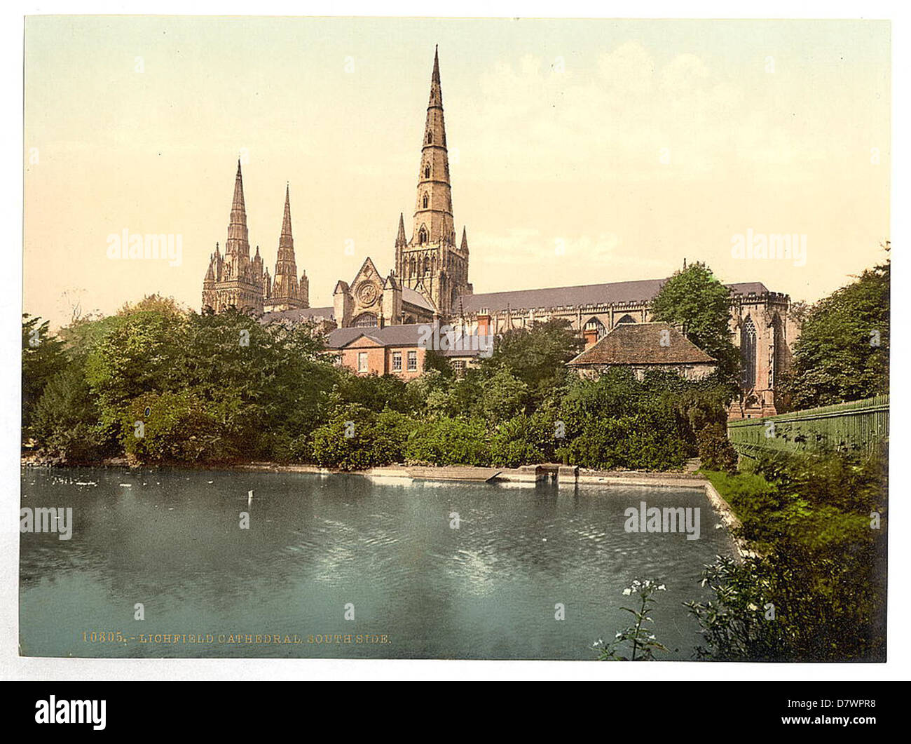 This photograph of the south side of Lichfield Cathedral, held by the ...