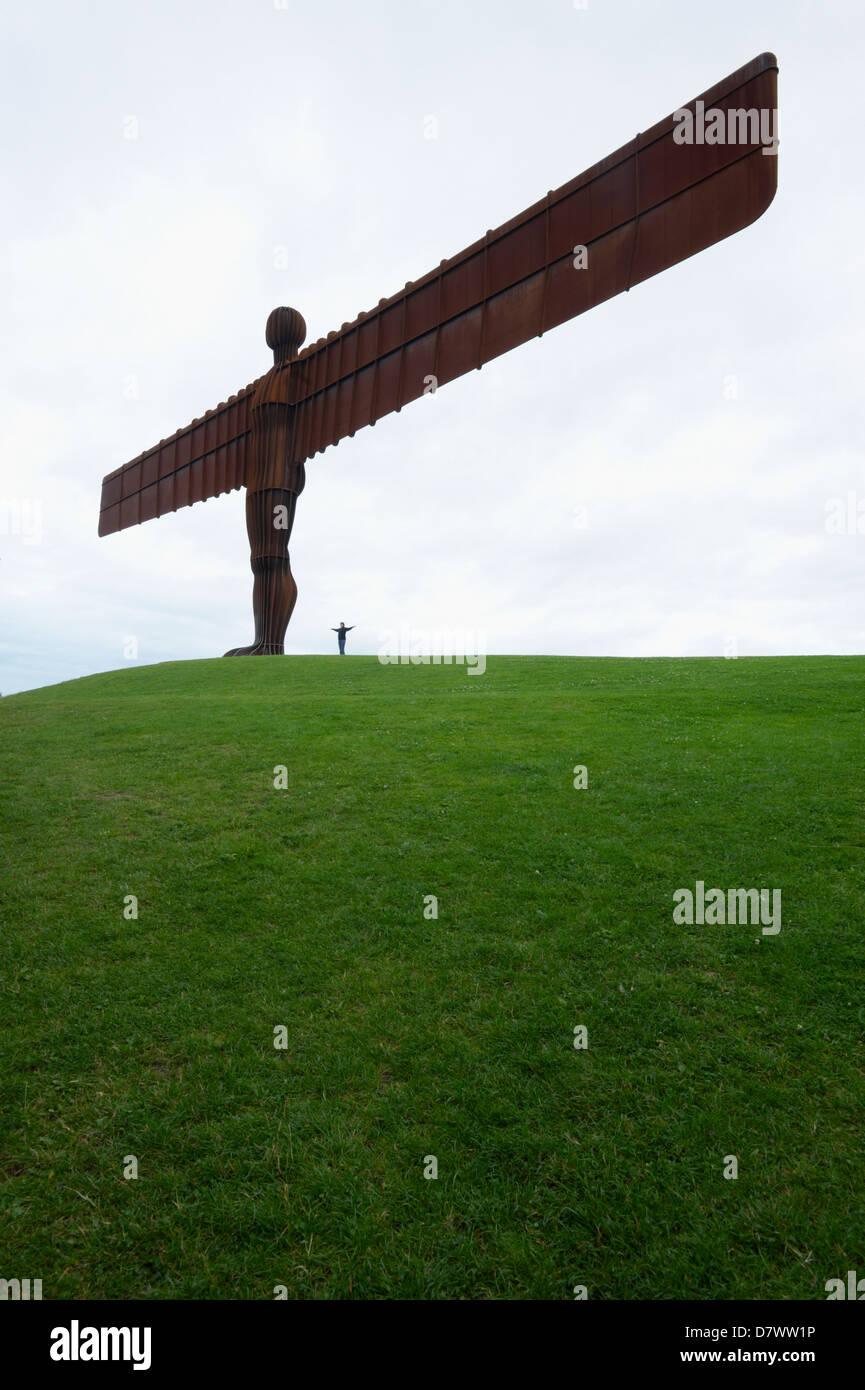 Angel of North sculpture, Gateshead, Tyne and Wear, England Stock Photo ...