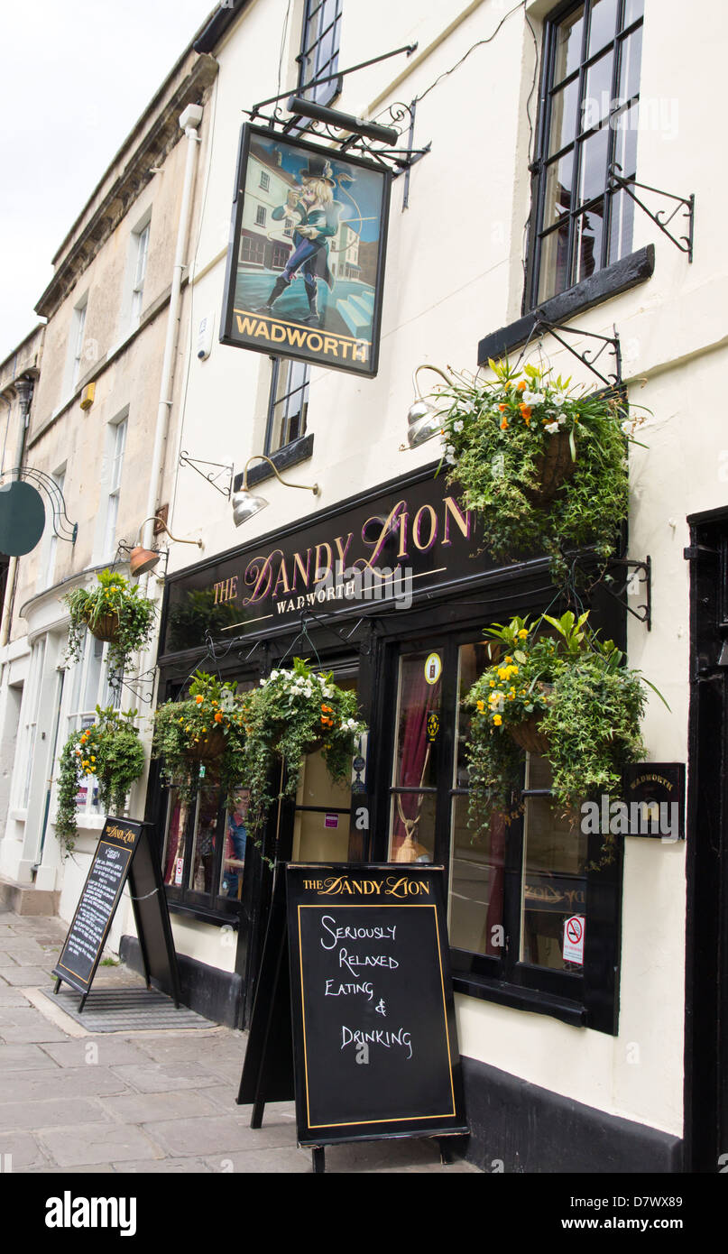 the Dandy Lion Pub, Bradford on Avon, a small town in wiltshire england UK Stock Photo