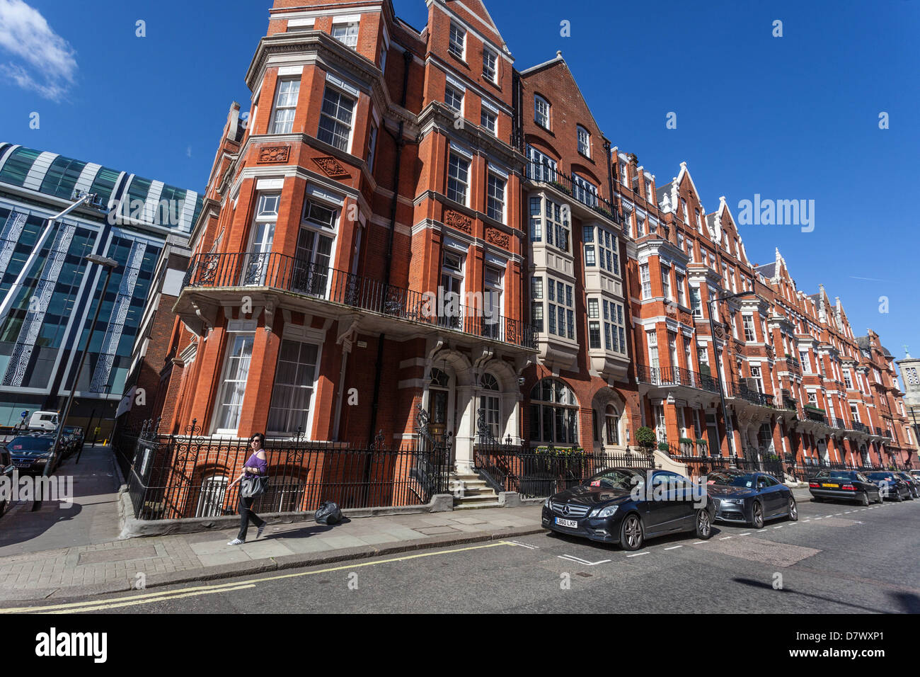 Row of houses on Green Street scene, London, England, UK Stock Photo Alamy