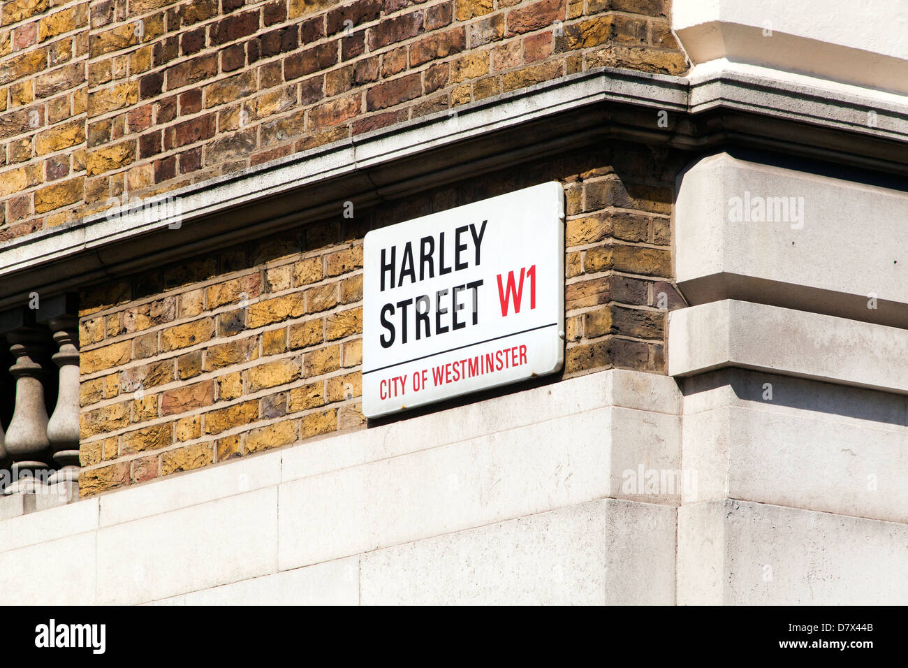 Harley Street London, location of many private medical consultants. Stock Photo