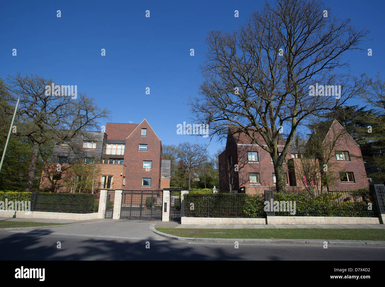 Gated community on The Bishops Avenue, London, N2, England, UK. Stock Photo