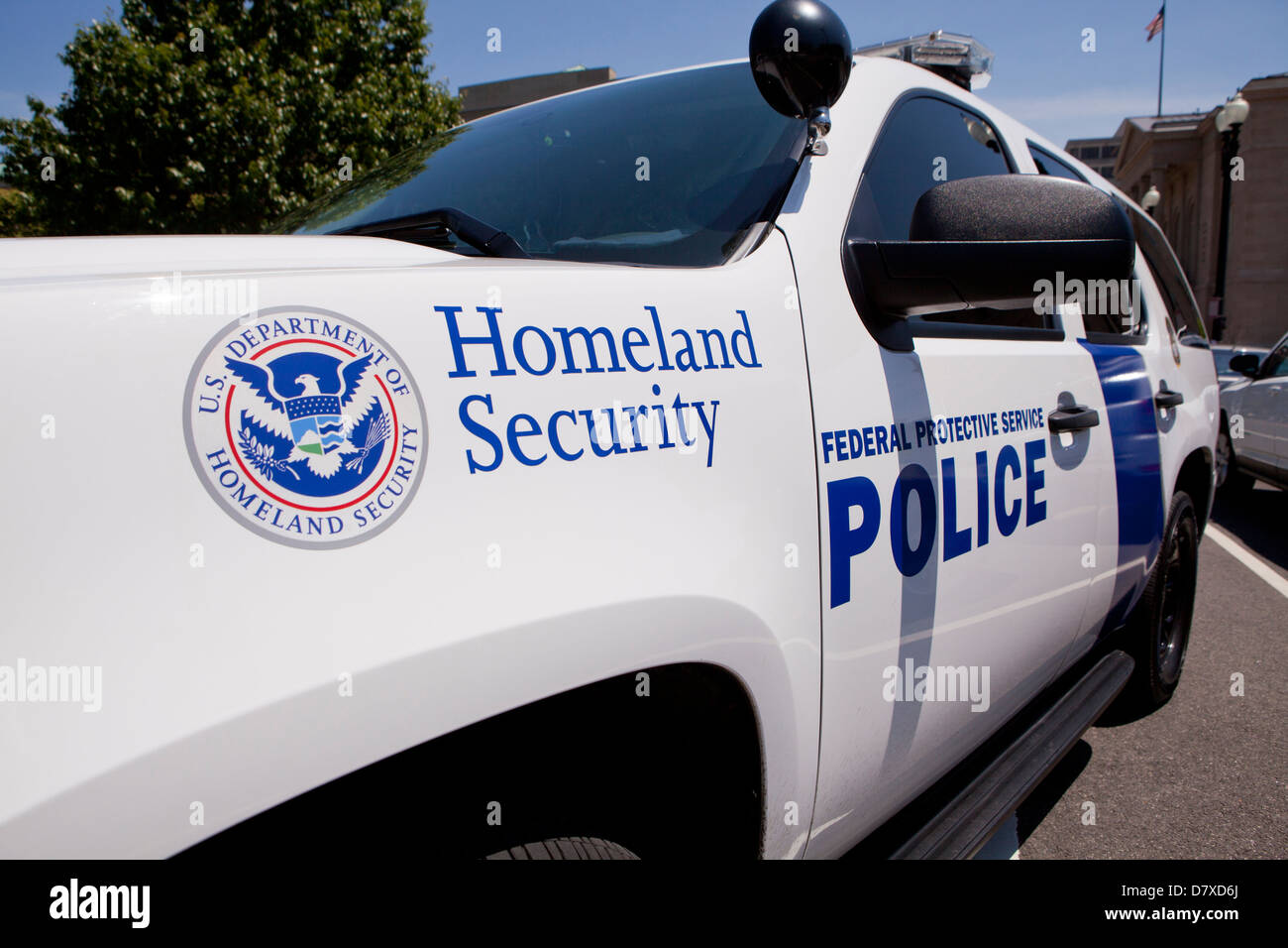 Homeland Security police car - Washington, DC USA Stock Photo