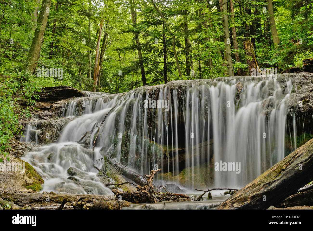 The falls on Weavers creek in Owen Sound, Ontario, Canada Stock Photo