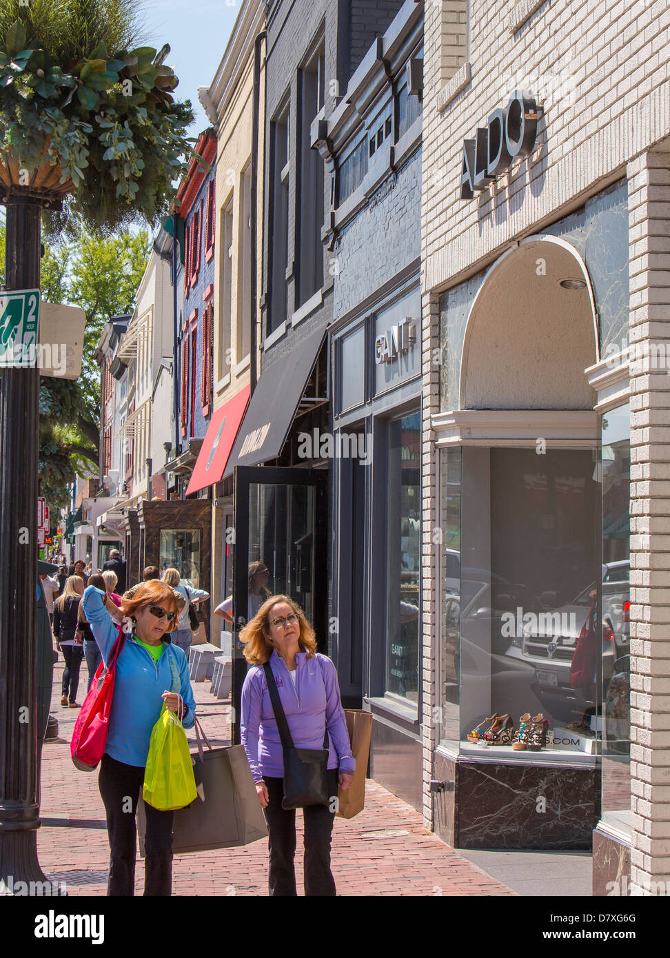 WASHINGTON, DC, USA People walking on M Street in