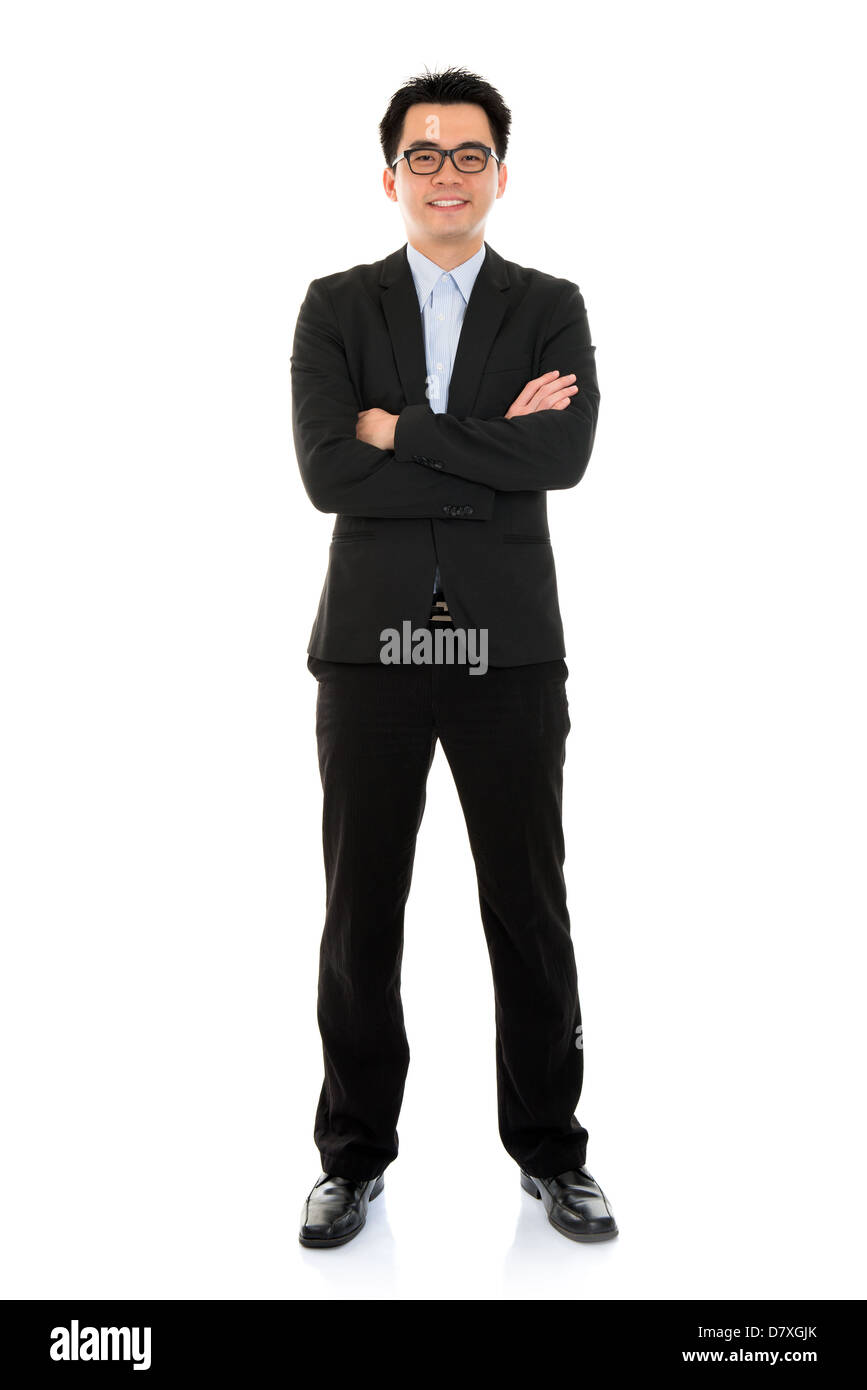 Young Asian business man full body isolated on white background Stock ...