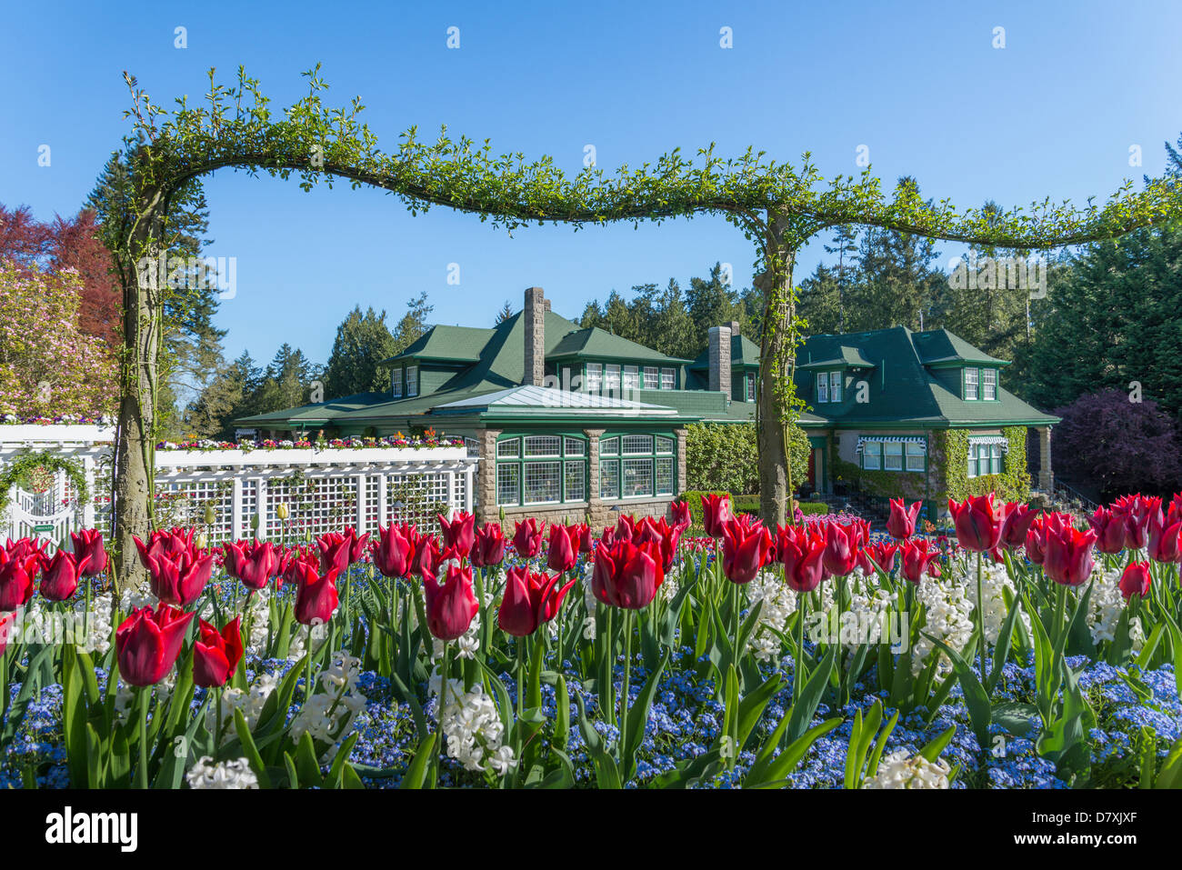 Buitchart Gardens, Brentwood Bay, Greater Victoria, British Columbia, Canada Stock Photo
