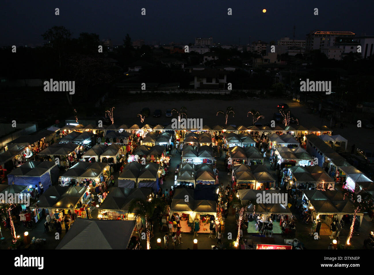 Night market at On Nut Sky Train (BTS) station in Bangkok Stock Photo Alamy Night market at On Nut Sky Train (BTS) station in Bangkok Stock Photo Alamy