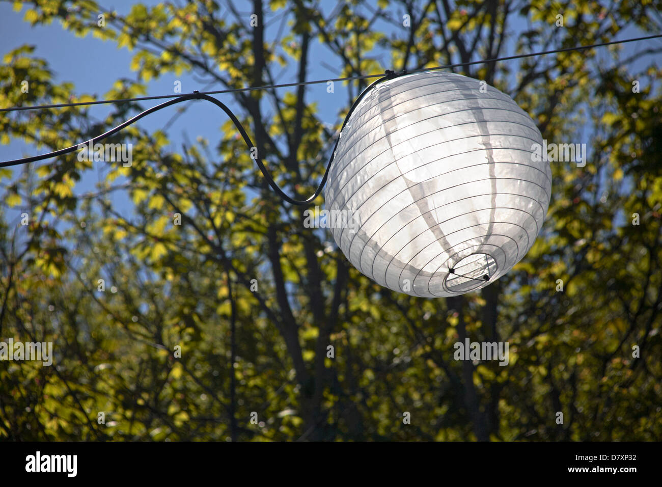 paper lantern hanging outside Stock Photo Alamy
