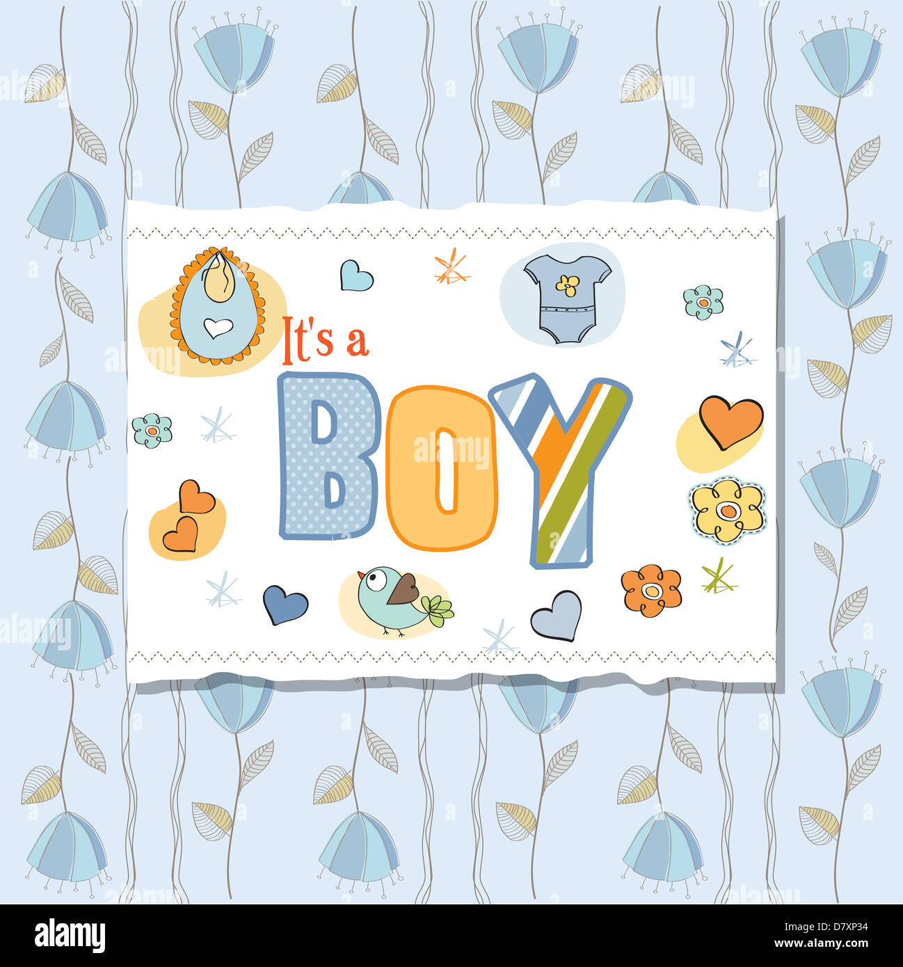 baby boy shower card Stock Photo Alamy