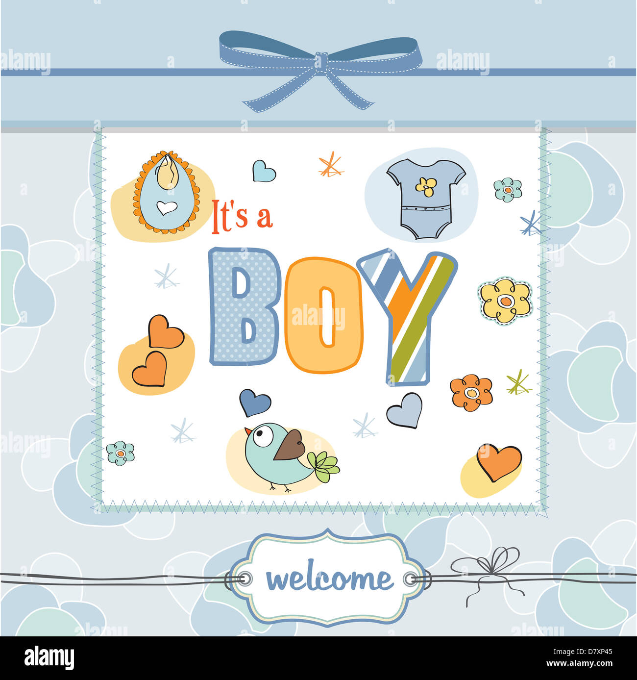baby boy shower card Stock Photo Alamy