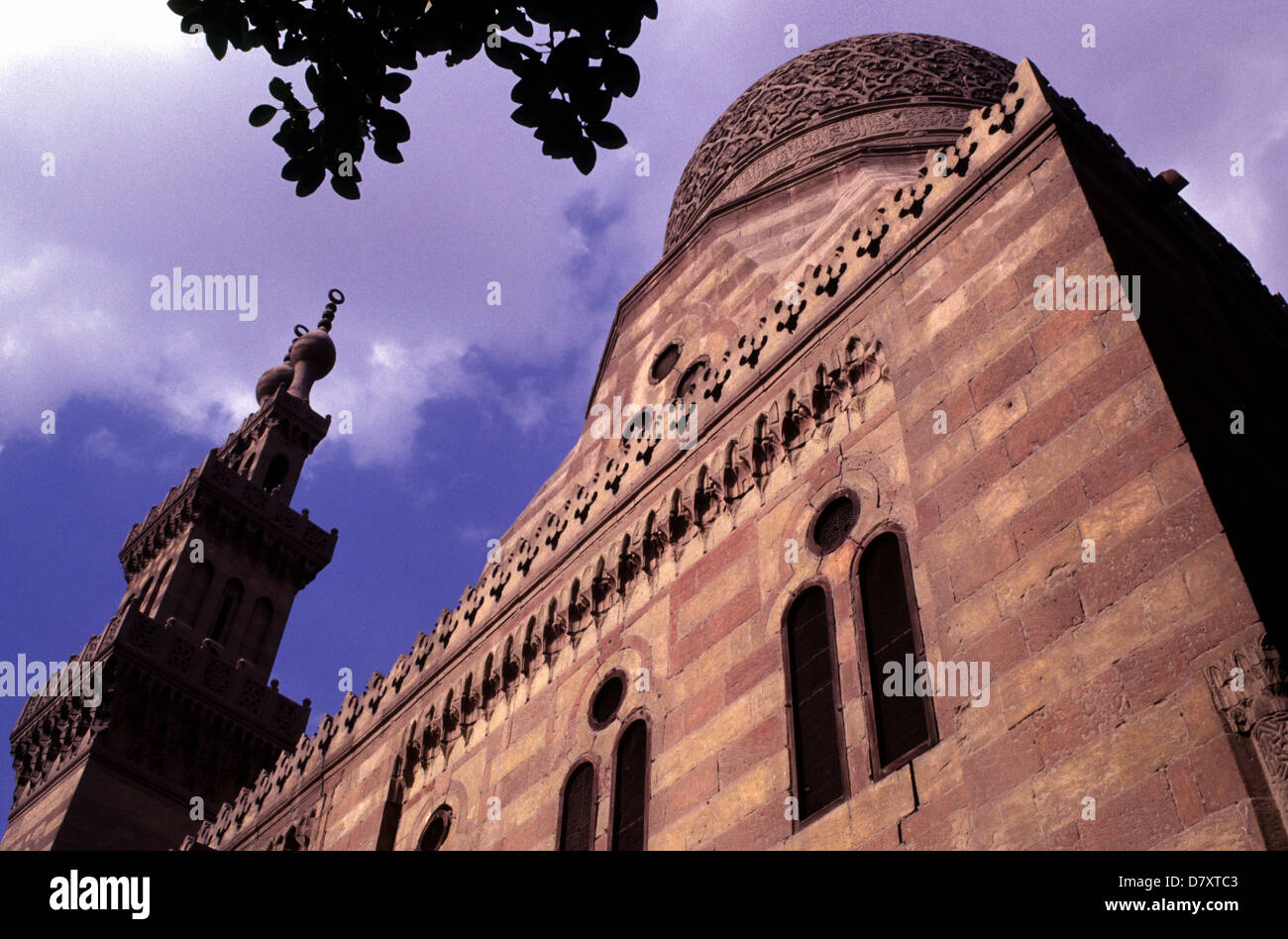 Exterior of the old Sultan al-Mu'ayyad mosque in the old city of Cairo Egypt Stock Photo