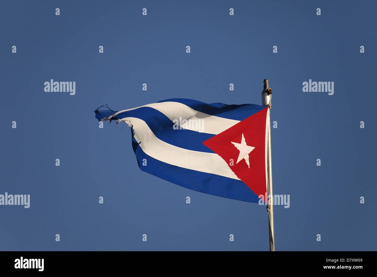 cuban flag, Santiago de Cuba, Cuba, Carribean Stock Photo