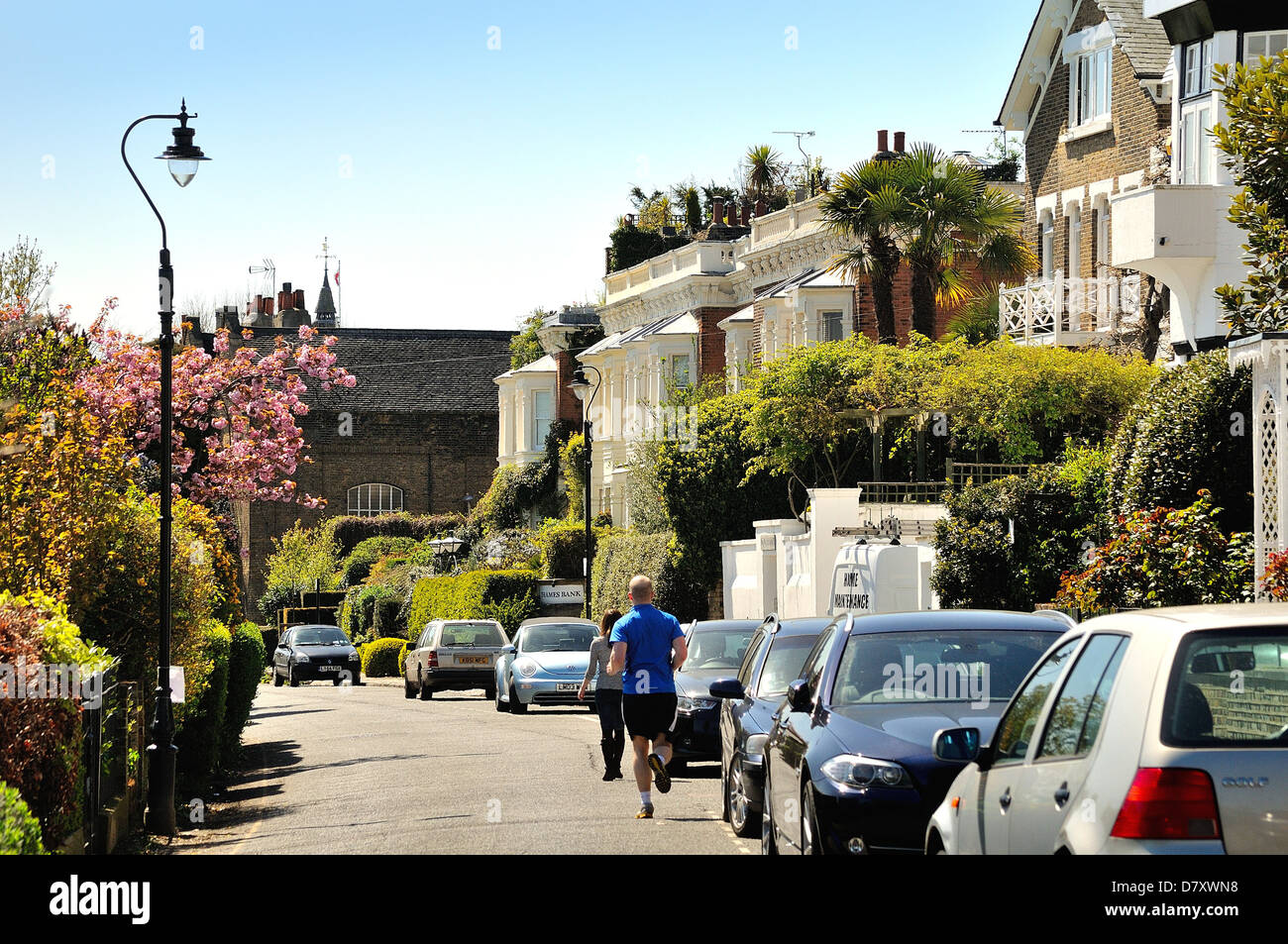 Homes in Chiswick Mall in West London Stock Photo Alamy